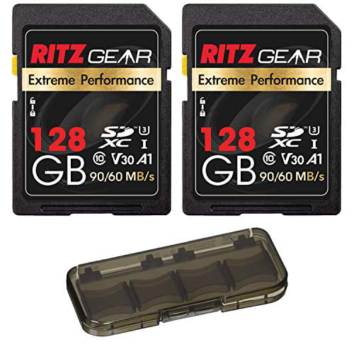Ritz Gear Extreme Performance SD 32GB 95/45 MB/S Read/Write Speed U3 Class-10 SDHC Memory Card 2 Pack 